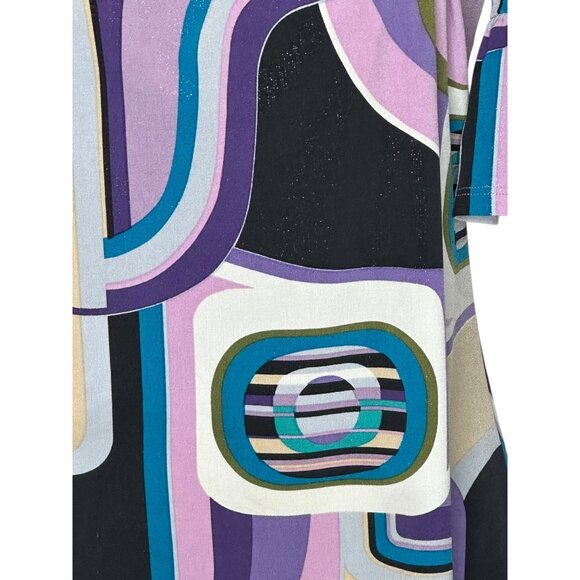 INC International Concepts Top Womens Size Medium Retro Print Flowy Sleeves - Picture 2 of 15